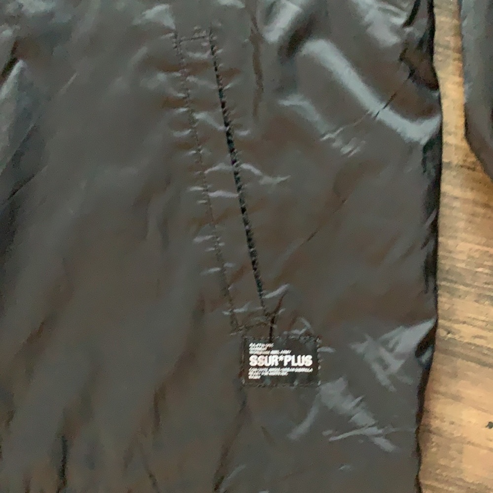 SSUR black coach jacket button down with snaps & pockets size large - Picture 3 of 6